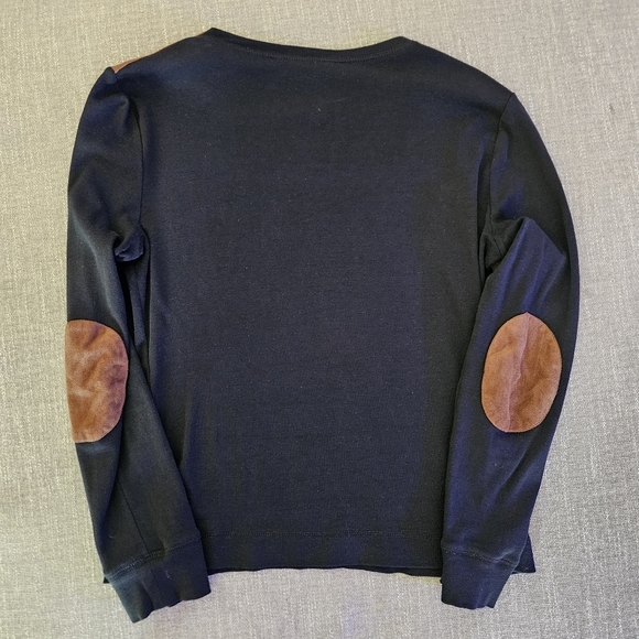 Ralph Lauren Black Zip Shoulder Long Sleeve Shirt Women's Large - Picture 2 of 6